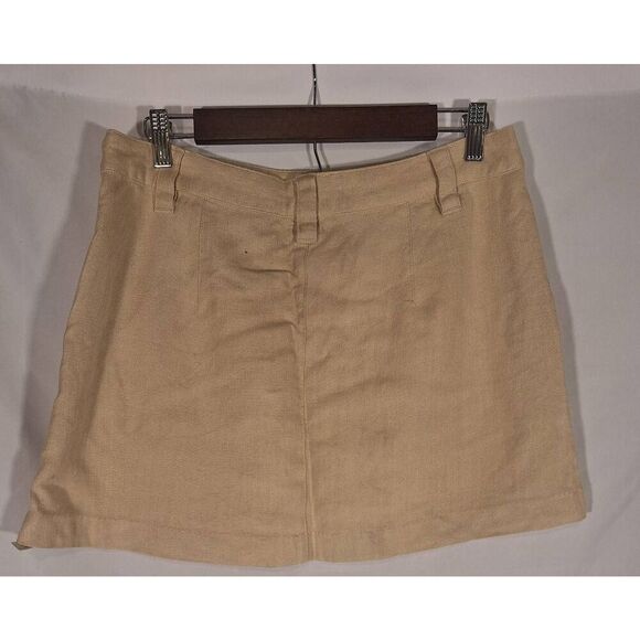 Free People Womens‎ Can't Blame Me Linen Mini Skirt Size 8 - Picture 2 of 6